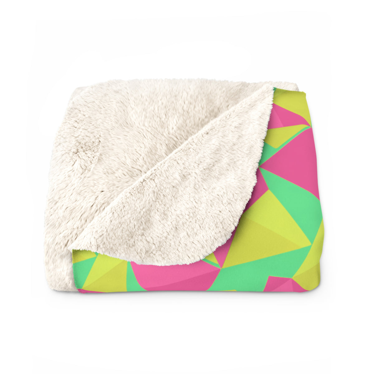 Faceted Gold Panels Sherpa Fleece Blanket – Candy Christmas