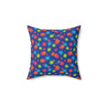 Speckle Bleed Faux Suede Cushion – Ice Dye Pattern