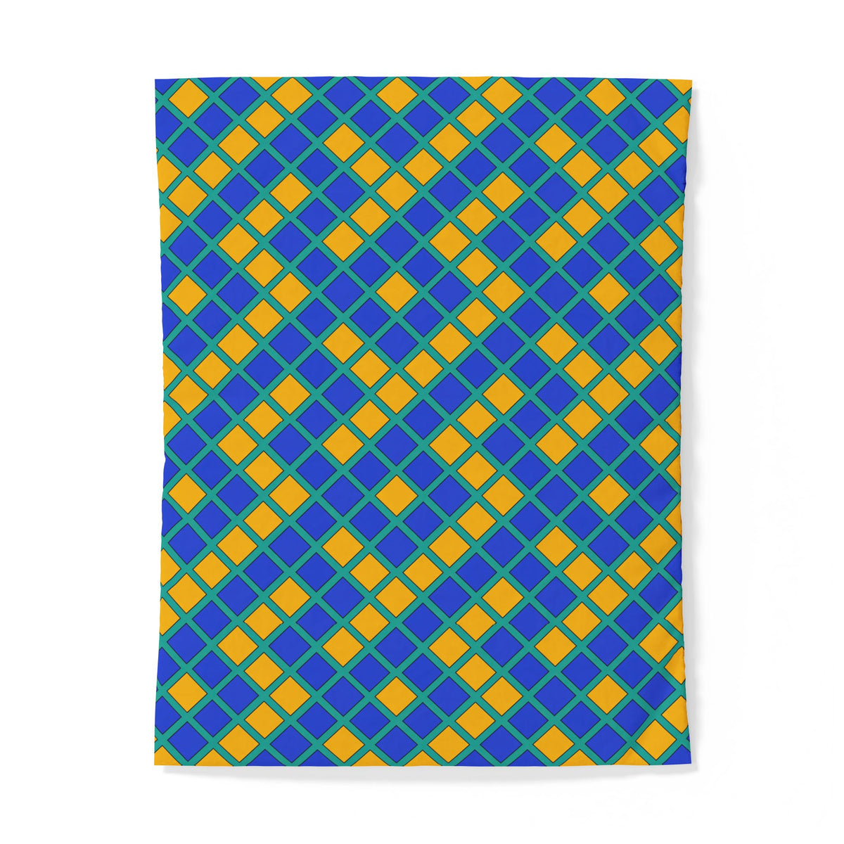 Harlequin Gold Grid Cotton Duvet Cover – Peacock Jewel