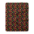 Kaleido Jewel Wheels Sherpa Fleece Blanket – Kaleidoscopic Pattern