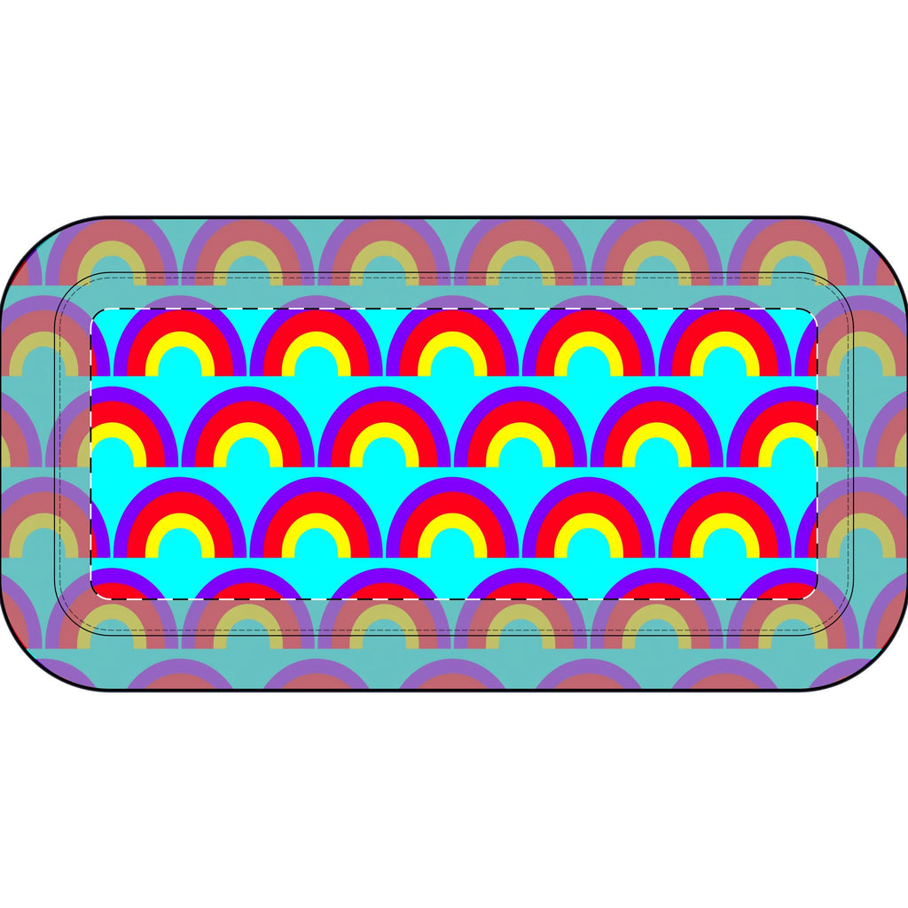 Chromatic Scallop Ripple Pencil Case – Op-Art Scallops Pattern