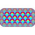 Chromatic Scallop Ripple Pencil Case – Op-Art Scallops Pattern
