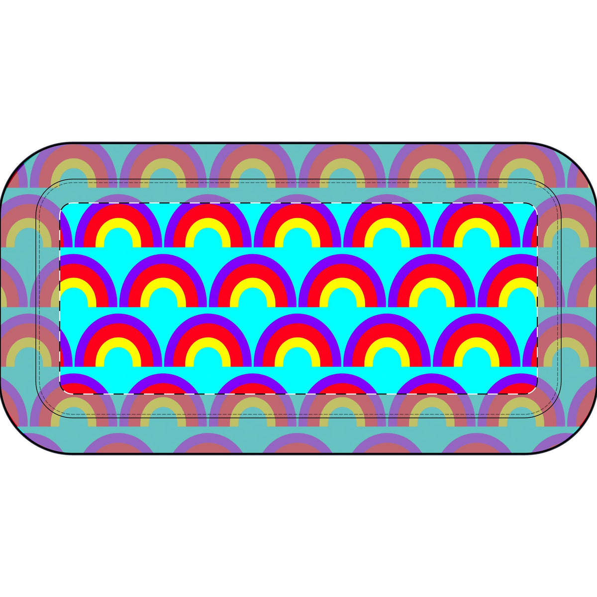 Chromatic Scallop Ripple Pencil Case – Op-Art Scallops Pattern