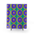 Mega Ring Grid Shower Curtain – Peacock Jewel