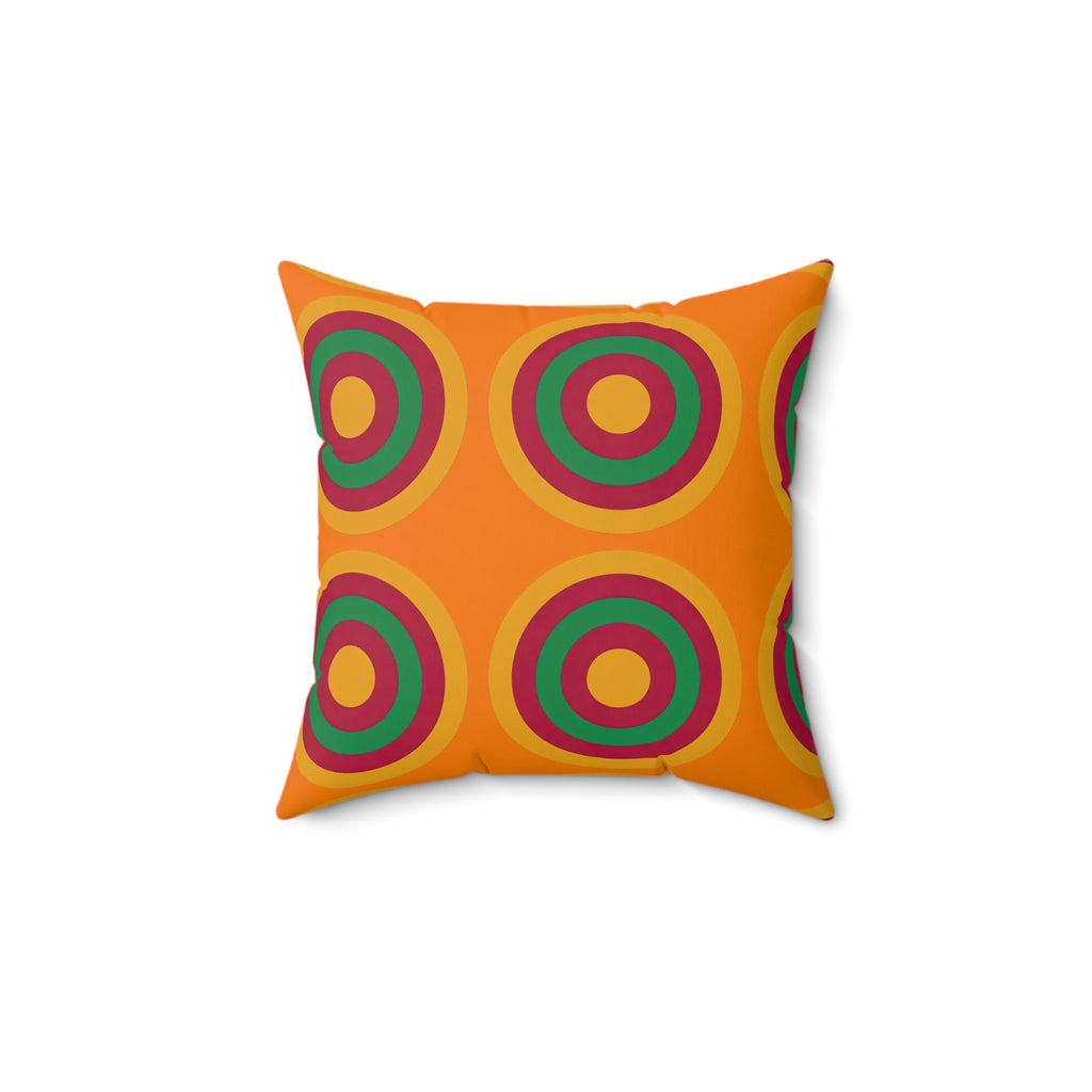 Mega Ring Grid Faux Suede Cushion – Cranberry Spice