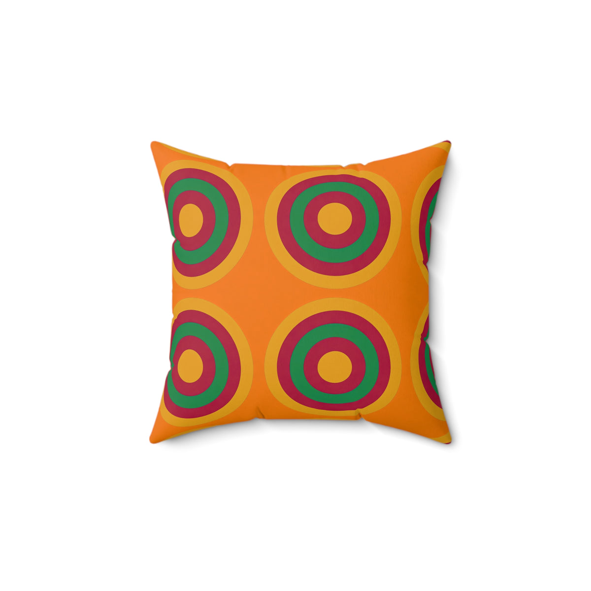 Mega Ring Grid Faux Suede Cushion – Cranberry Spice