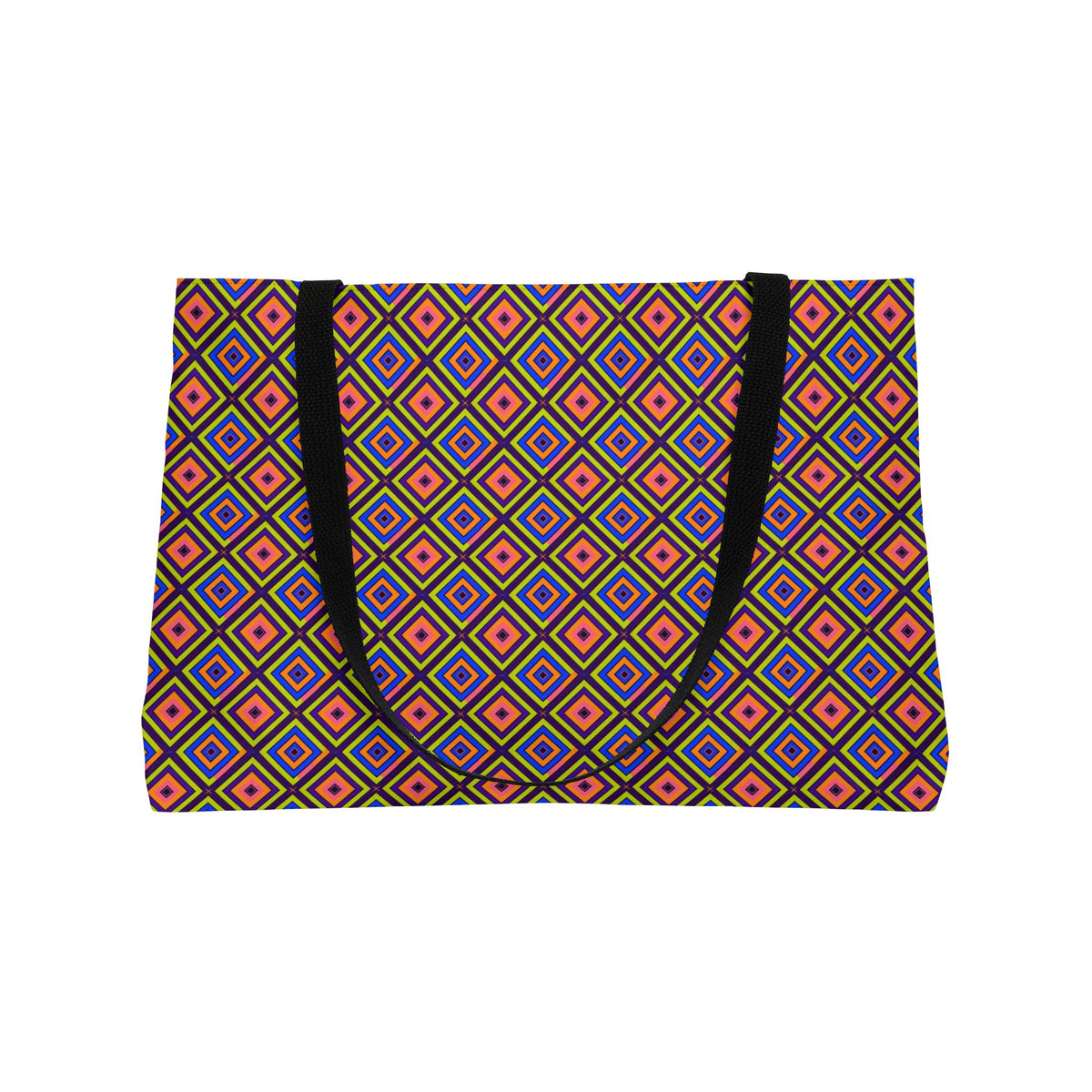 Diamond Ripples Weekender Tote Bag – Op-Art Pattern