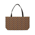 Gilded Lattice Sunburst Weekender Tote Bag – Art Deco Geometric Pattern