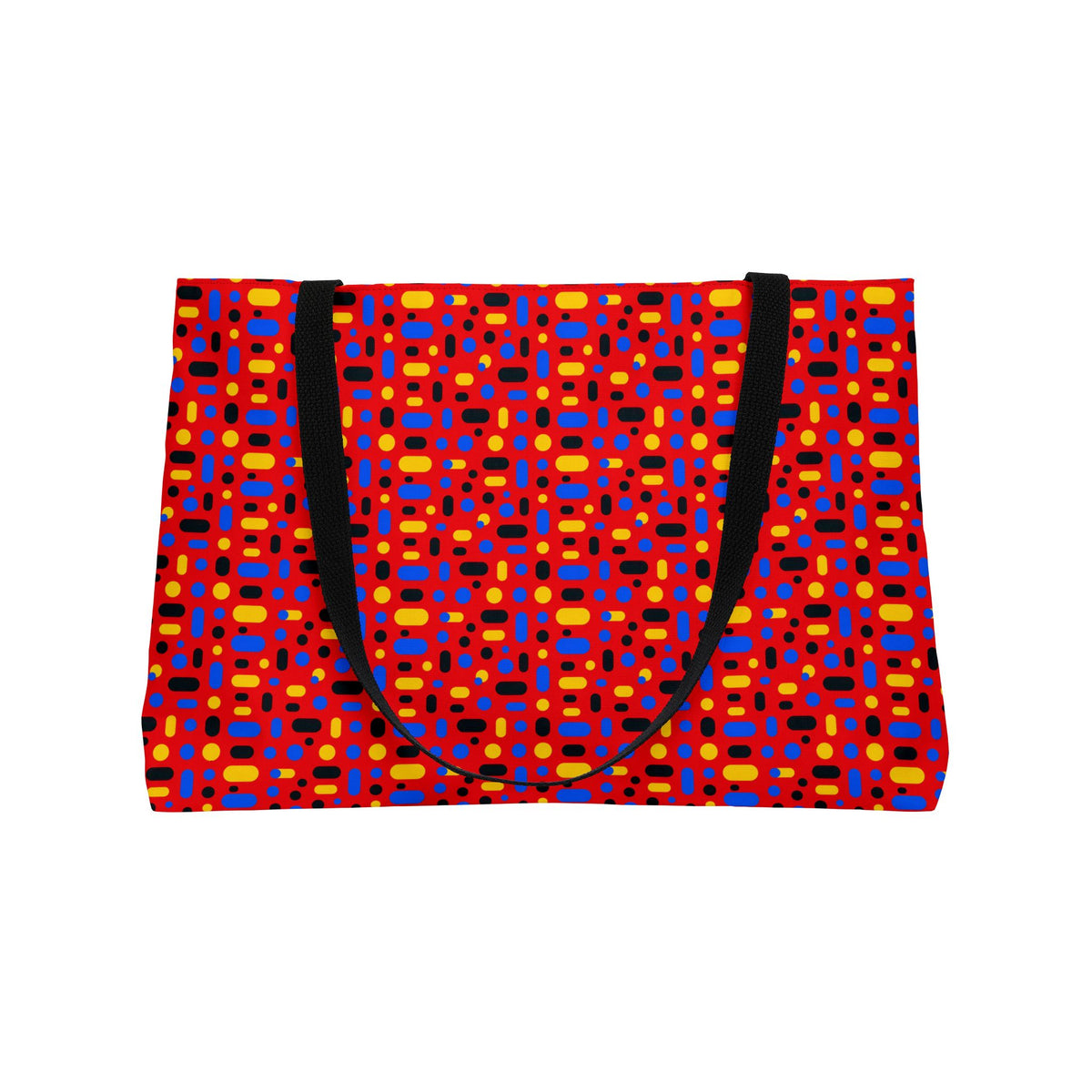 Confetti Dash Red Weekender Tote Bag – Pop Abstract Pattern