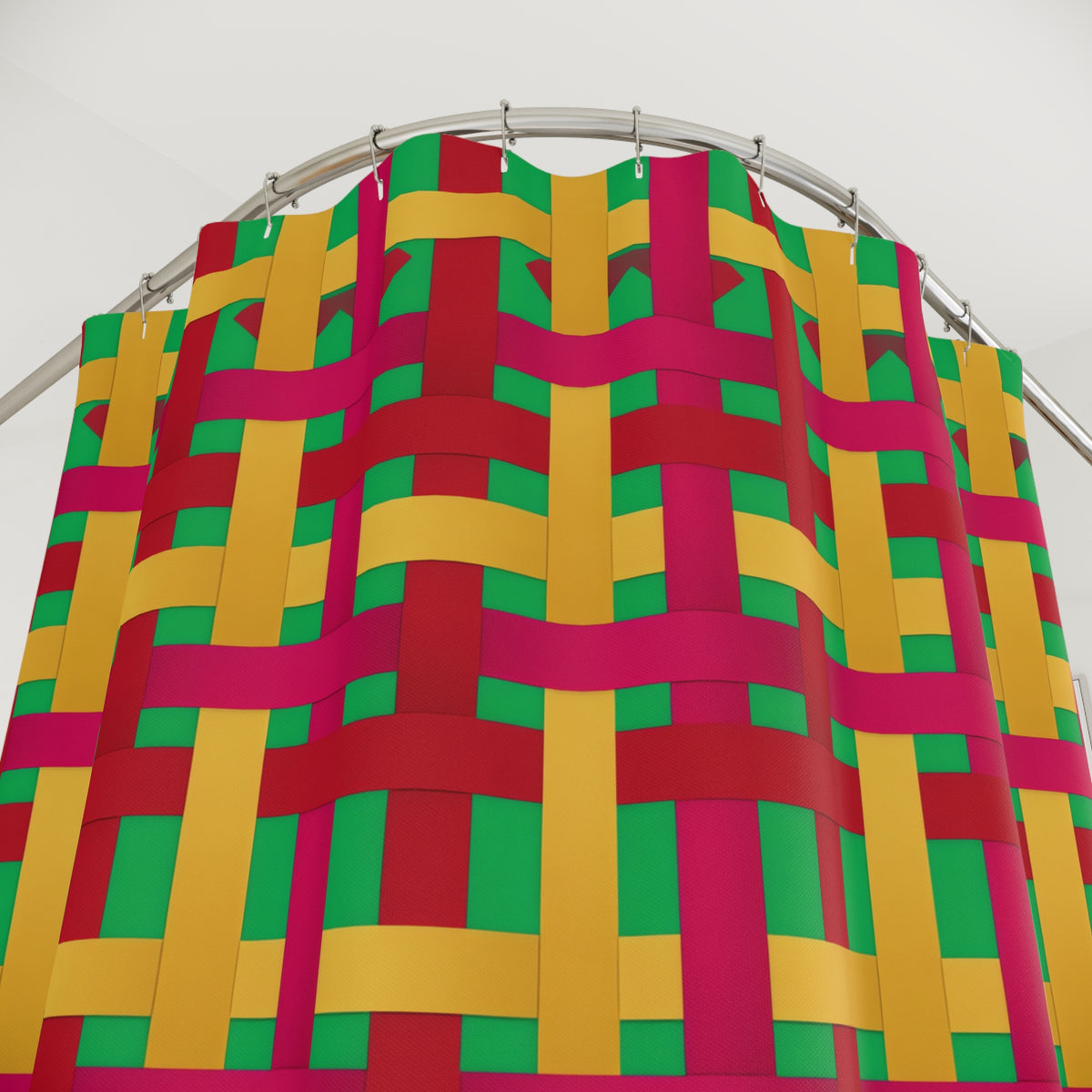 Big Jewel Ribbon Weave Shower Curtain – Ribbon Weave Pattern