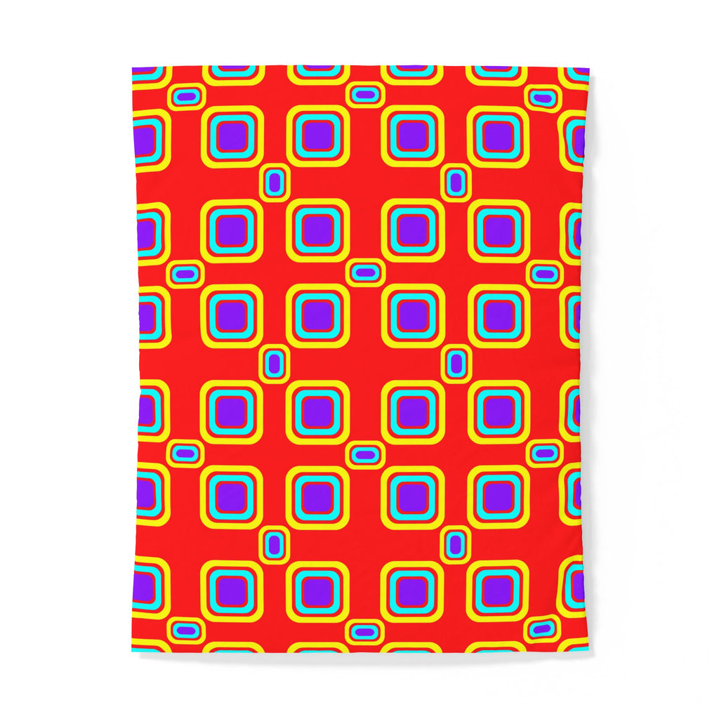 Big Ripple Squares Cotton Duvet Cover – Op-Art Concentric Squares Pattern