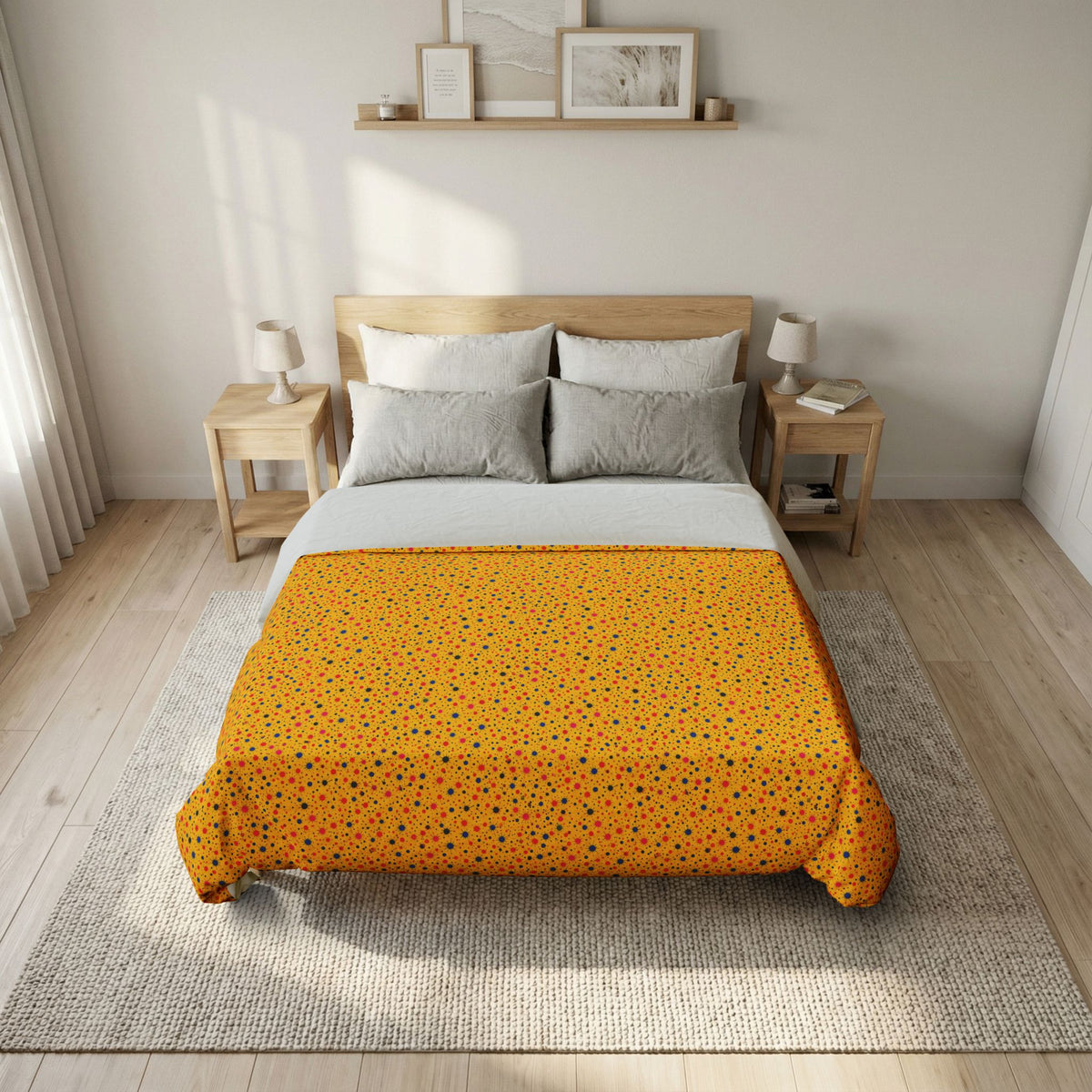 Confetti Spatter Cotton Duvet Cover – Paint Splatter Pattern