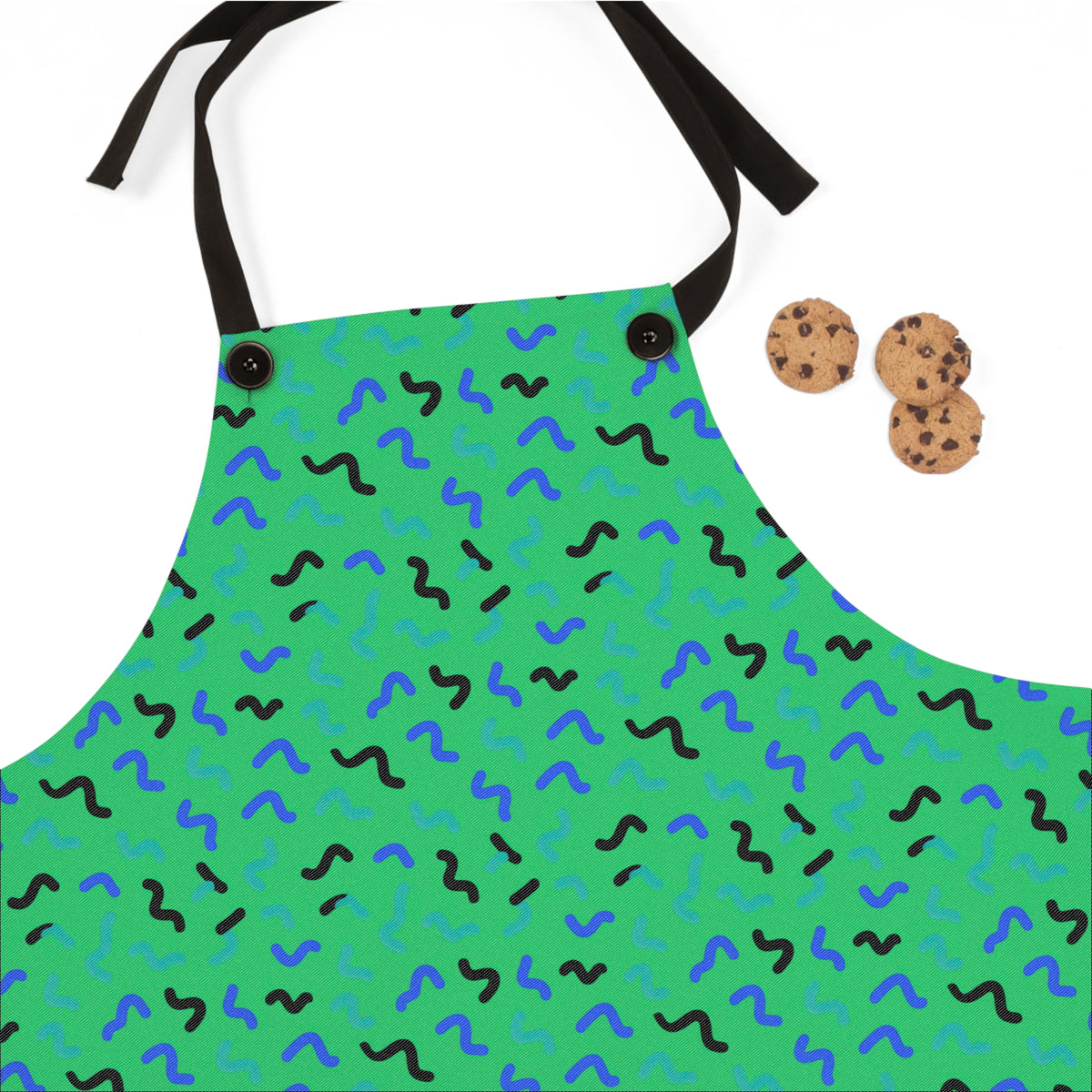 Squiggle Strokes Apron – Ocean Jewel