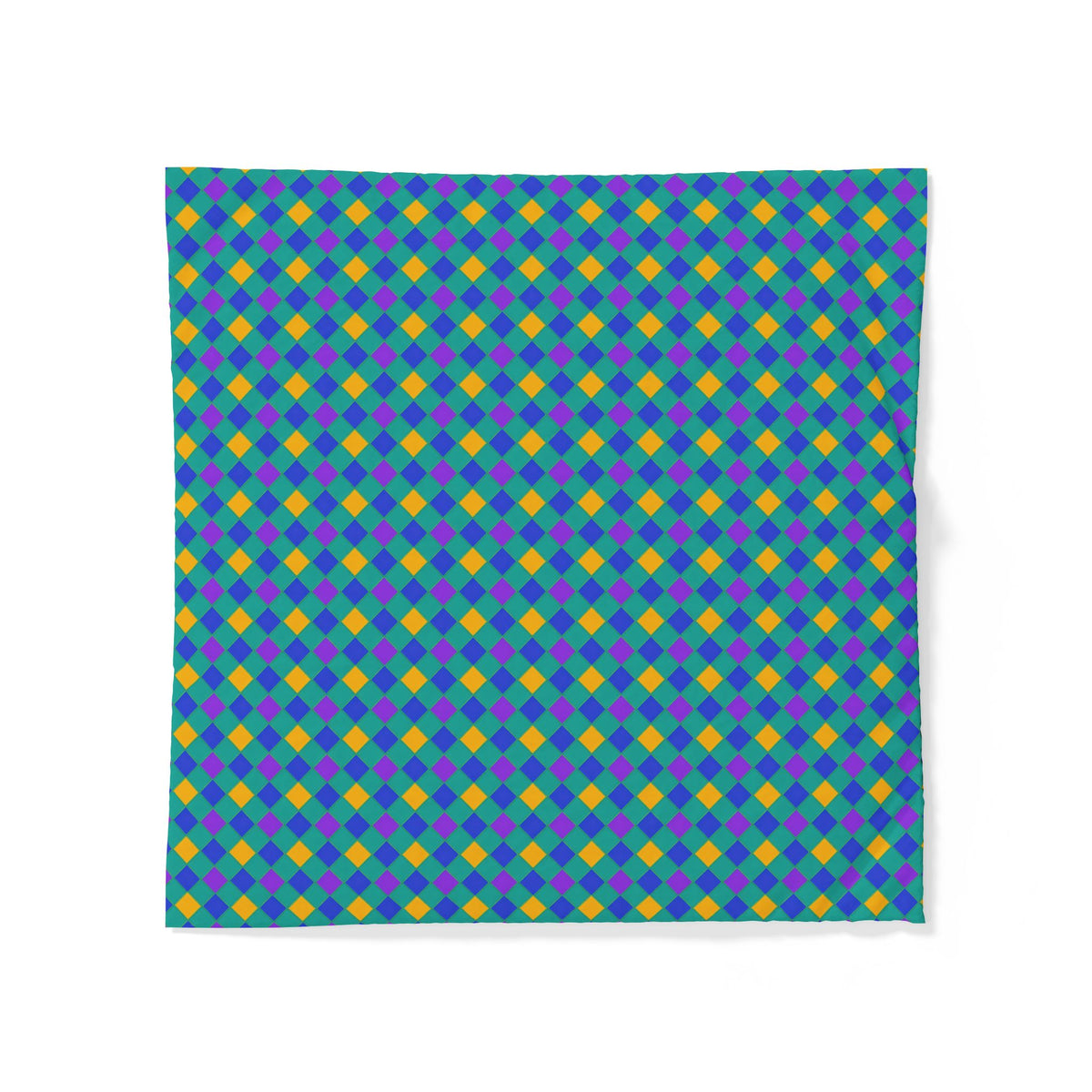 Jewel Harlequin Check Cotton Duvet Cover – Peacock Jewel