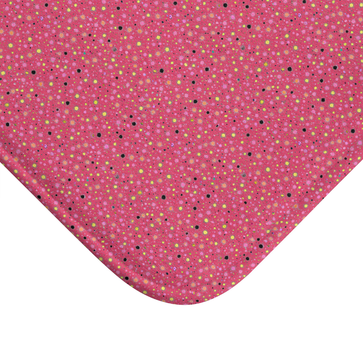 Confetti Spatter Bath Mat – Candy Pop on Raspberry