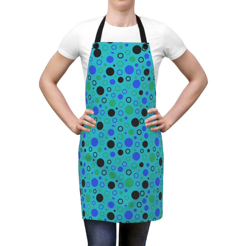 Bubble Outlines Apron – Peacock Jewel