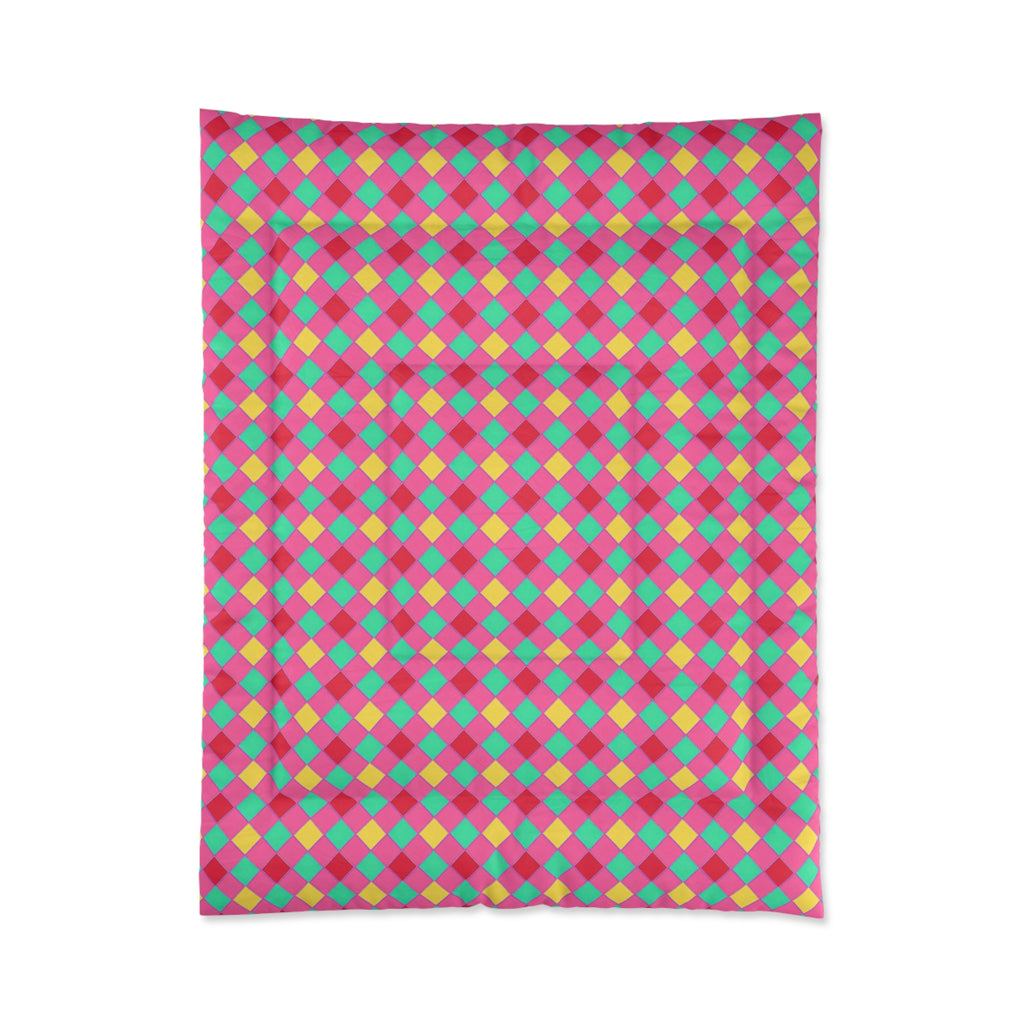 Jewel Harlequin Check Comforter – Candy Christmas