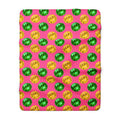 Half-Drop Gem Grid Sherpa Fleece Blanket – Candy Christmas