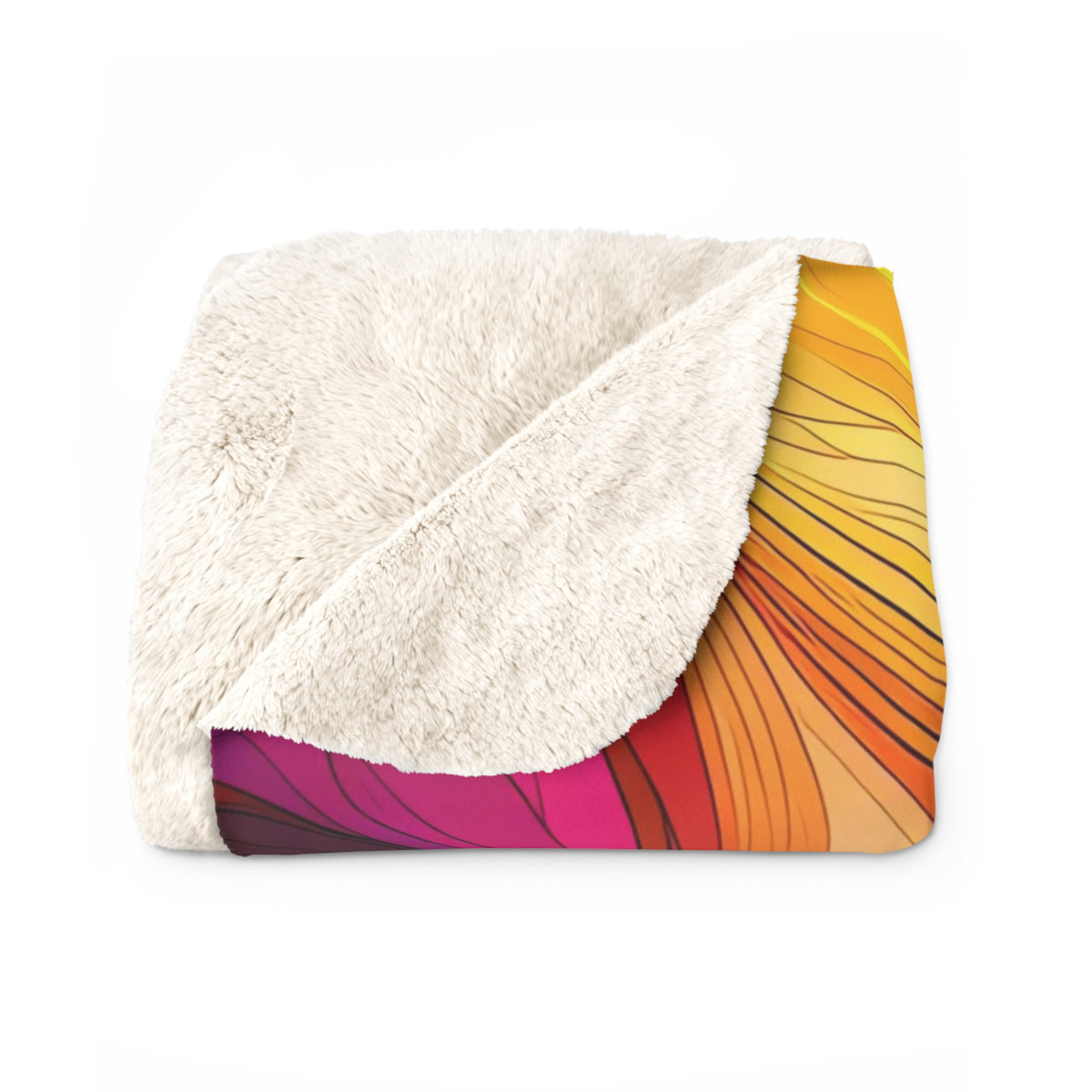 Neon Wave Swirl Sherpa Fleece Blanket – Psychedelic Wave Art