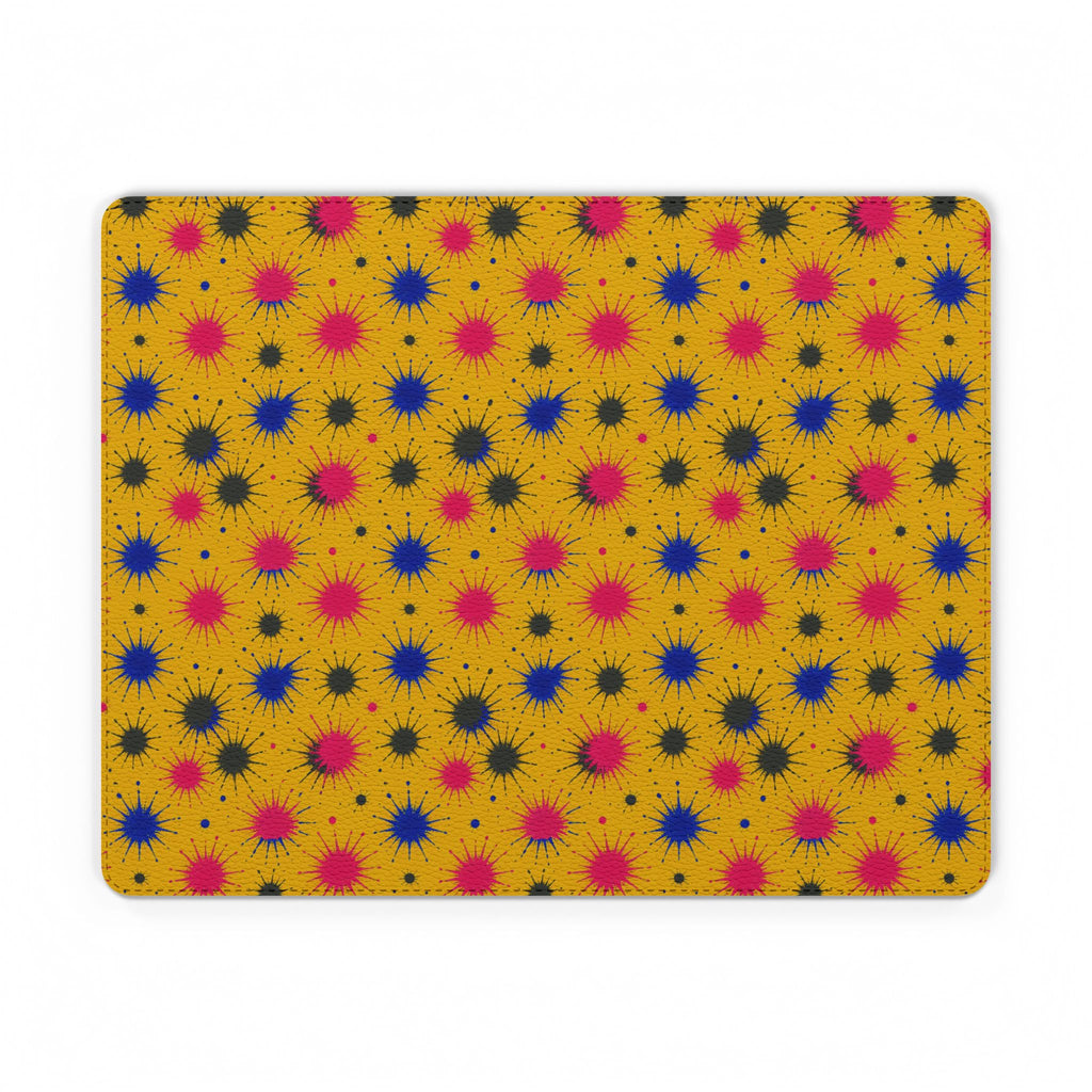 Splash Crowns Vegan Leather Mouse Mat – Ink Splash Pattern