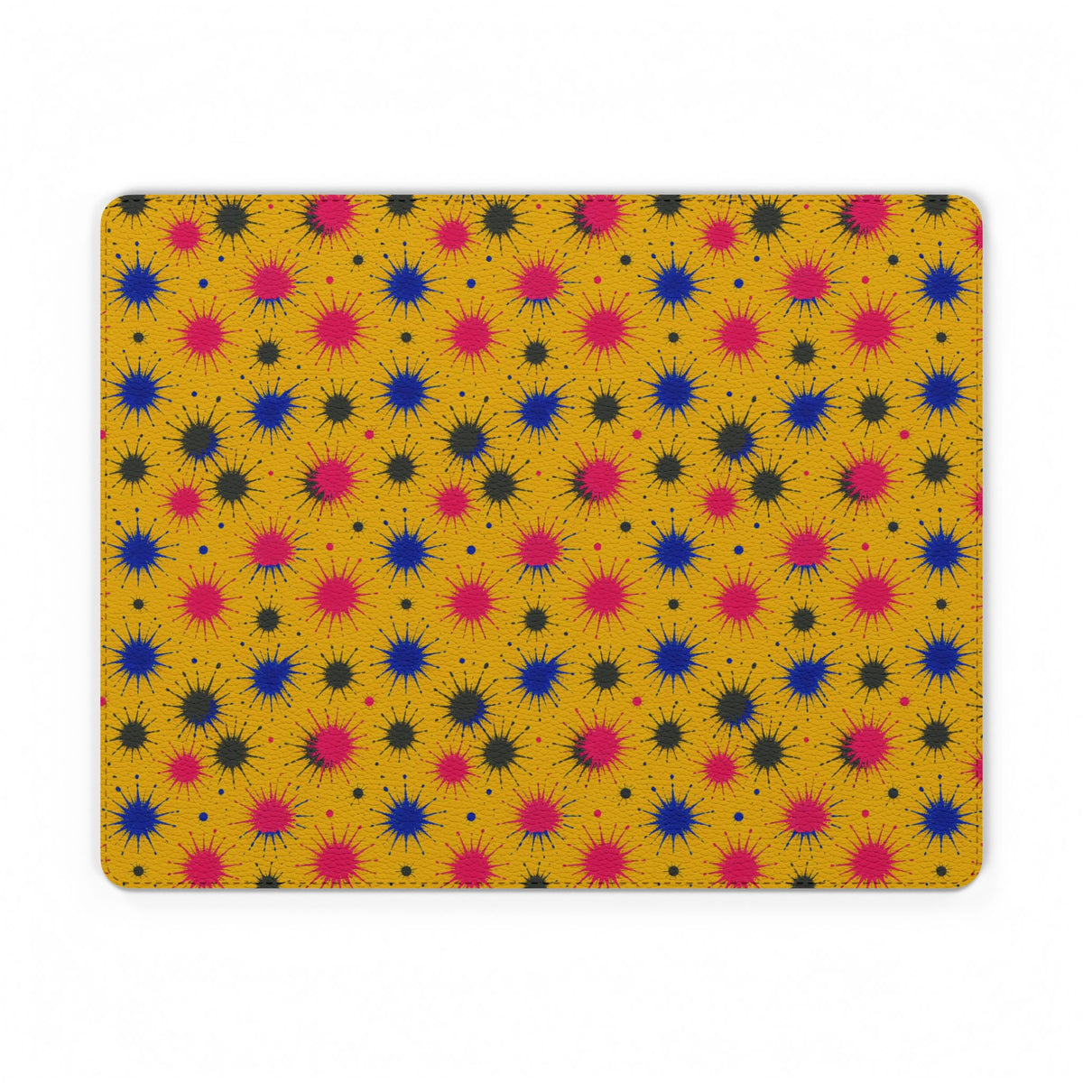 Splash Crowns Vegan Leather Mouse Mat – Ink Splash Pattern