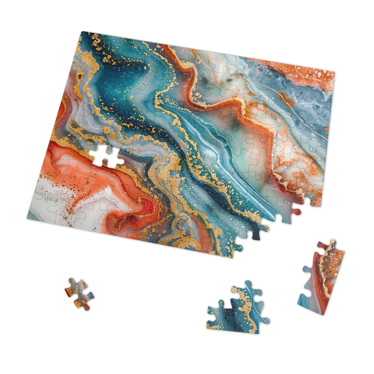 Molten Marble Jigsaw Puzzle with Tin – Marble Art