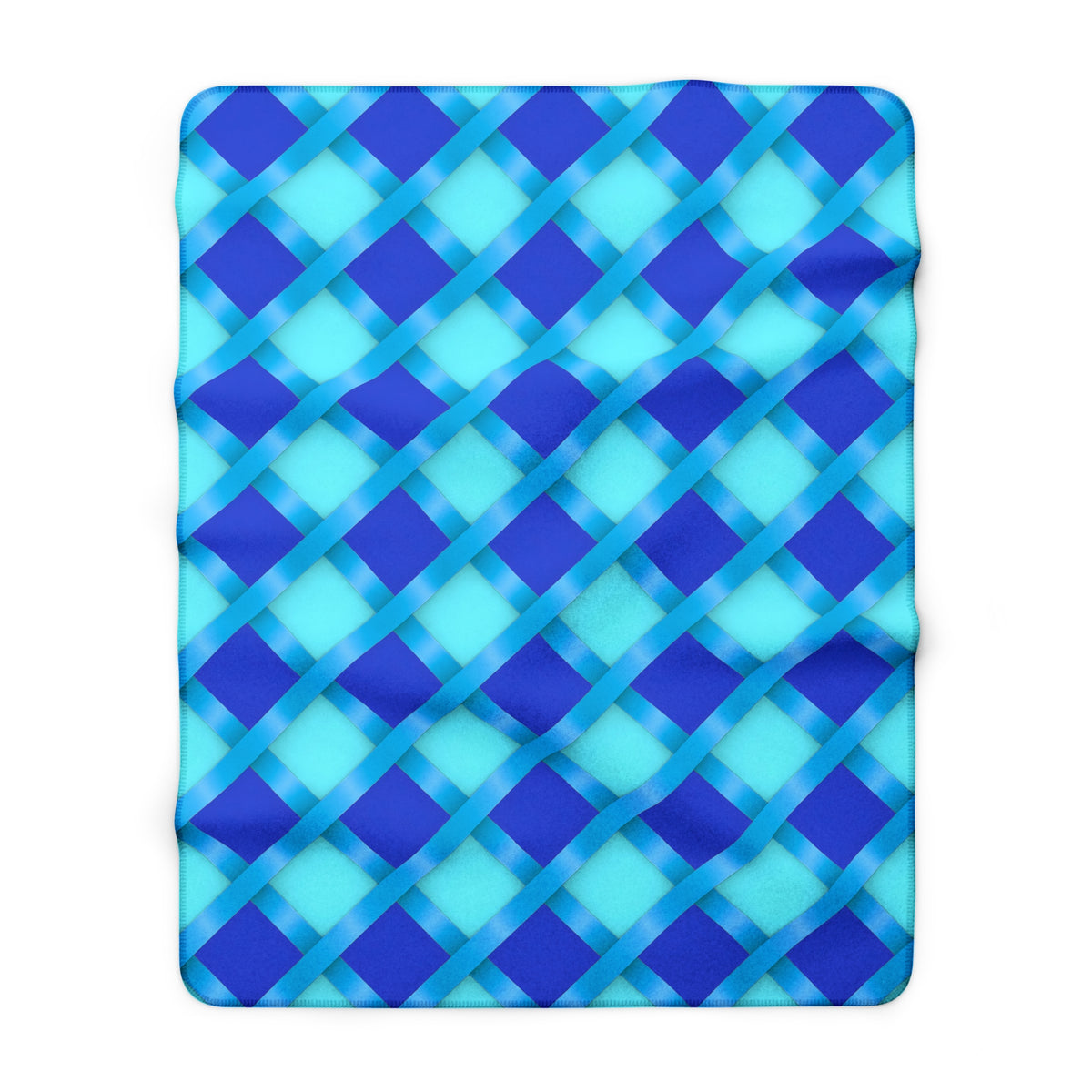 Broad Gold Diamond Trellis Sherpa Fleece Blanket – Ice Jewel