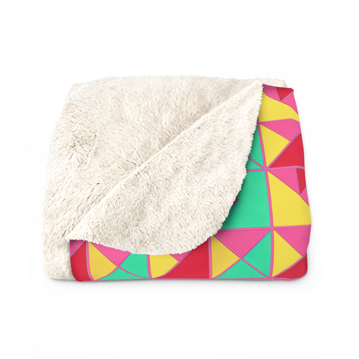 Jewel Block Quilt Sherpa Fleece Blanket – Candy Christmas