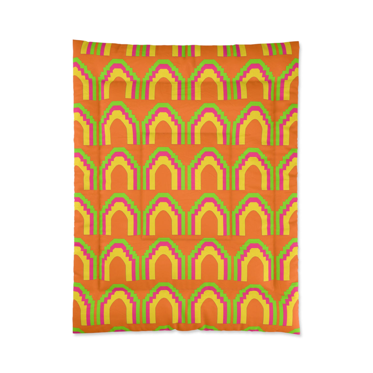 Grand Stepped Arches Comforter – Hot Citrus Festive