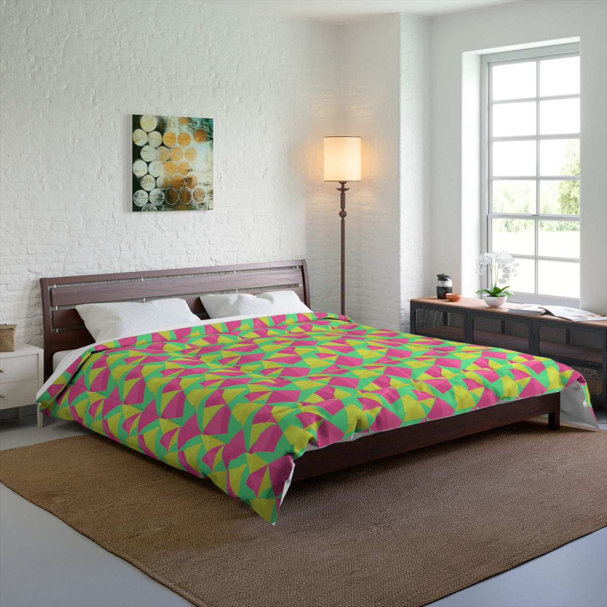Faceted Gold Panels Comforter – Candy Christmas