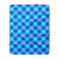 Jewel Harlequin Check Sherpa Fleece Blanket – Ice Jewel