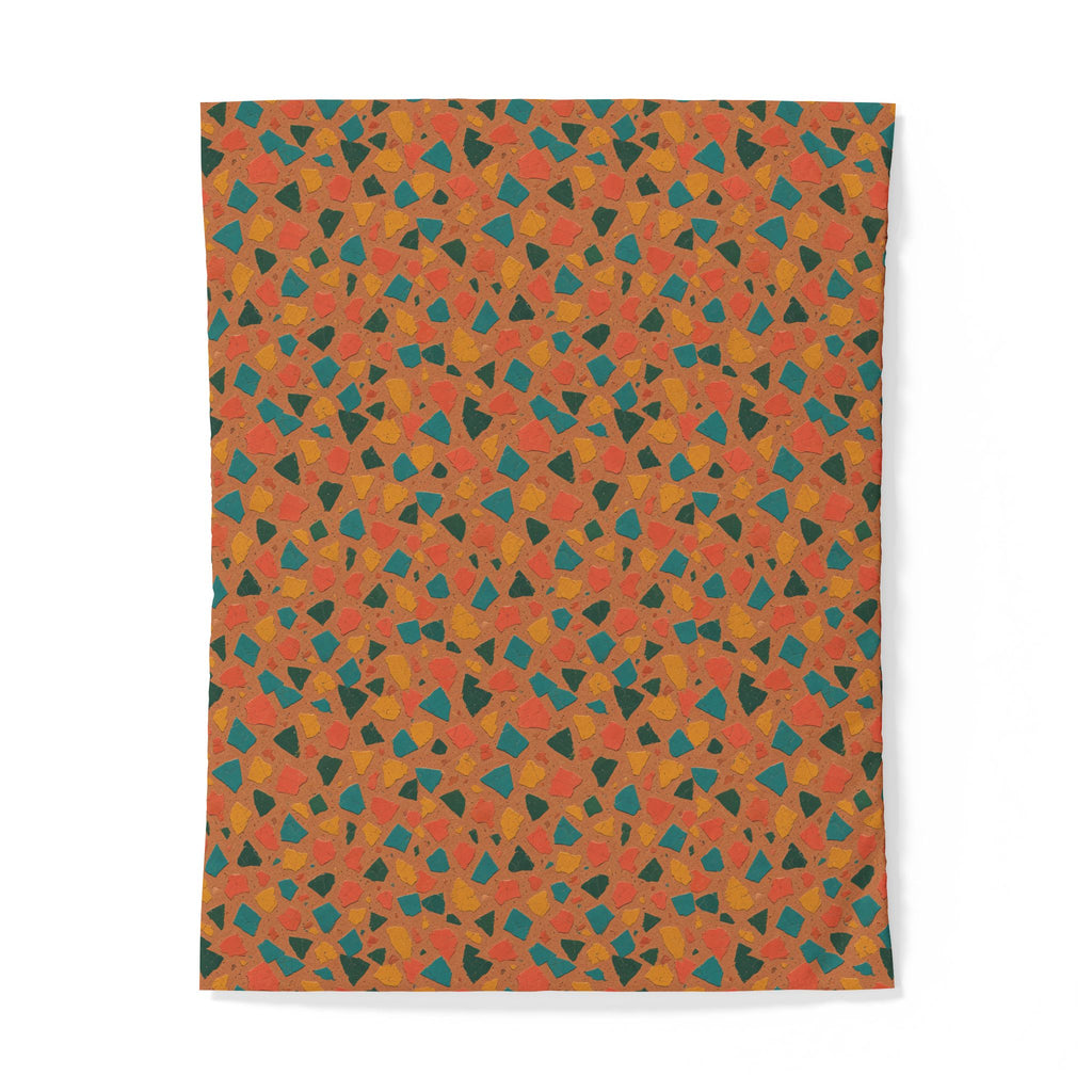 Shattered Tile Shards Cotton Duvet Cover – Abstract Chip Pattern Pattern