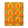 Grand Stepped Arches Sherpa Fleece Blanket – Hot Citrus Festive