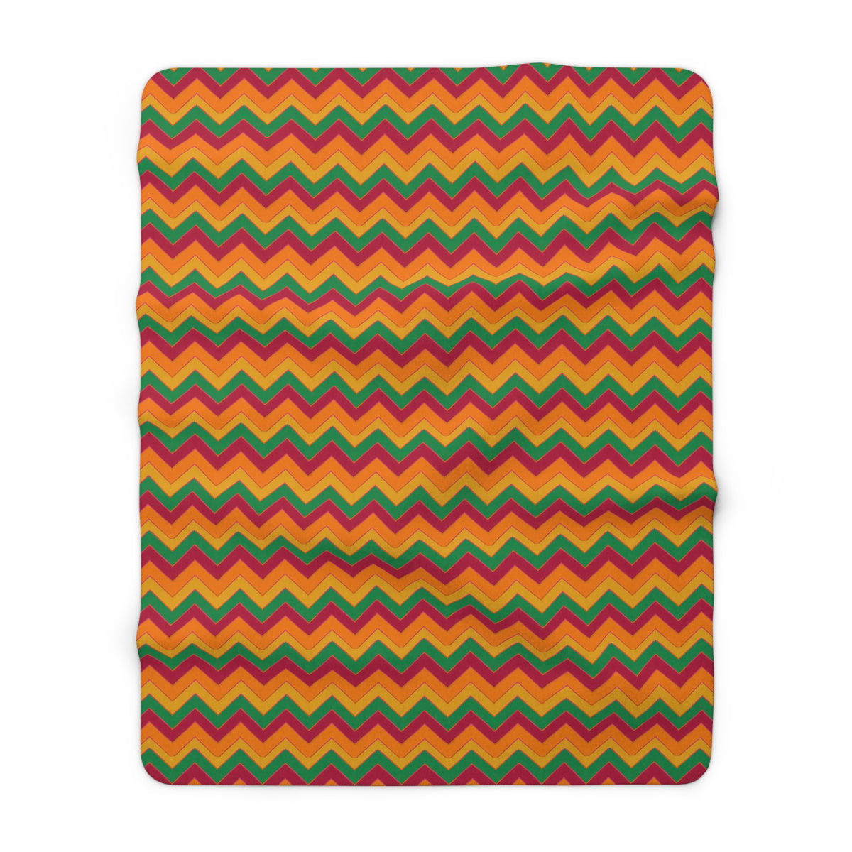 Jewel Chevron Bands Sherpa Fleece Blanket – Cranberry Spice