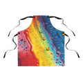 Rainbow Droplet Flow Apron – Fluid Abstract Art