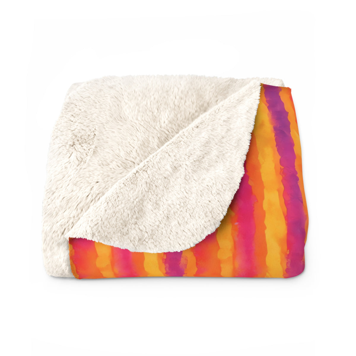 Bleed Stripe Ombre Sherpa Fleece Blanket – Ombre Wash Pattern