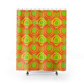 Interlocking Ring Ripples Shower Curtain – Hot Citrus