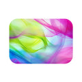 Silk Smoke Waves Bath Mat – Flowing Abstract Art