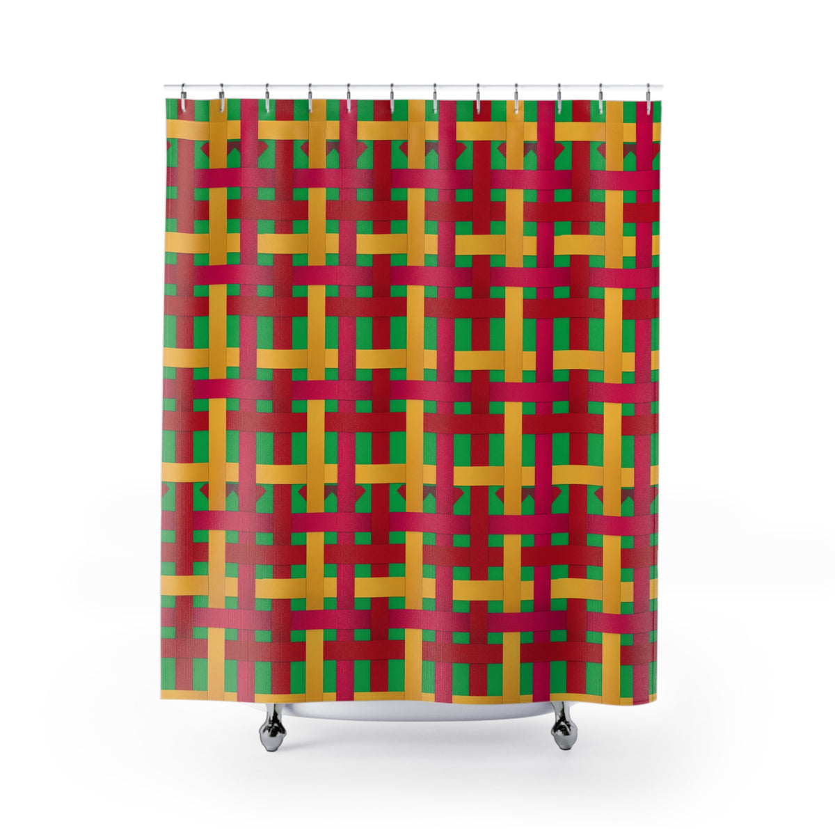 Big Jewel Ribbon Weave Shower Curtain – Ribbon Weave Pattern