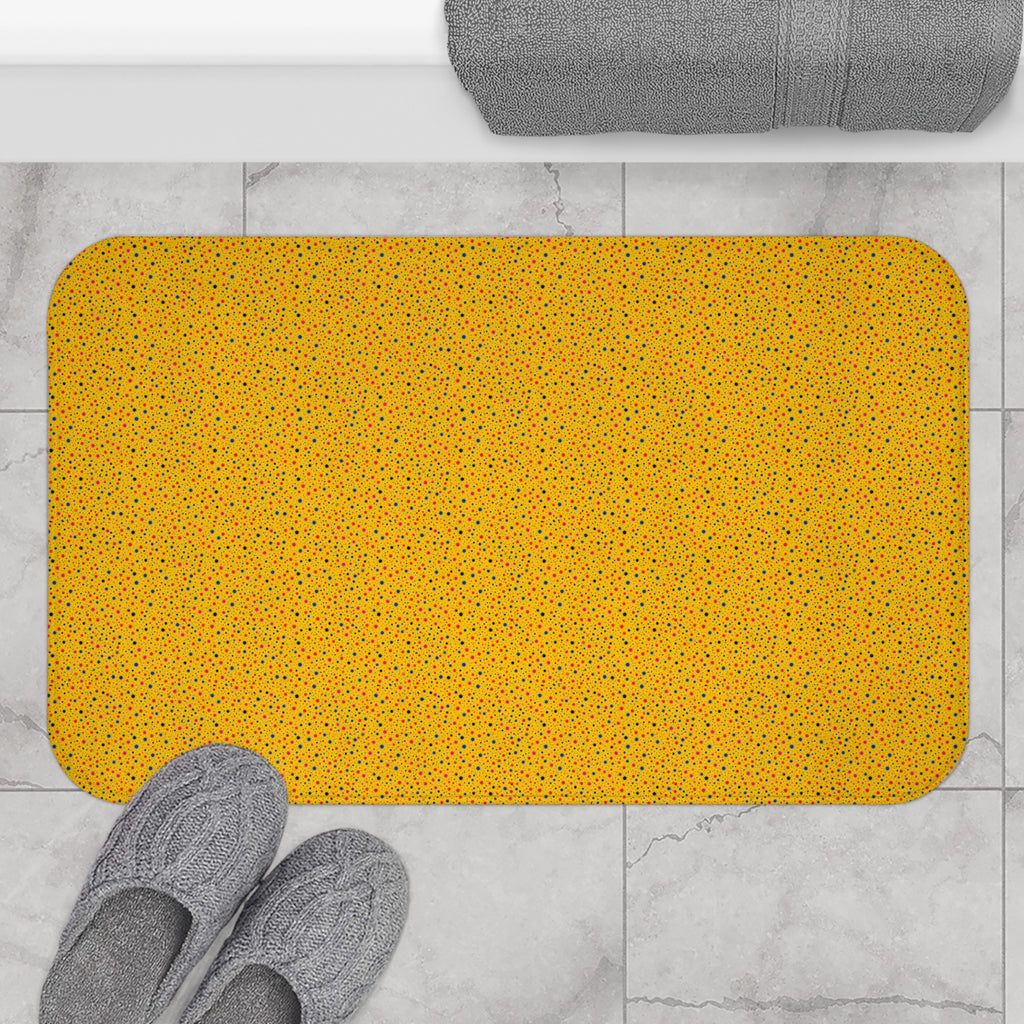 Confetti Spatter Bath Mat – Paint Splatter Pattern