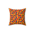 Impasto Swipe Field Faux Suede Cushion – Expressionist Brushstroke Abstract Pattern