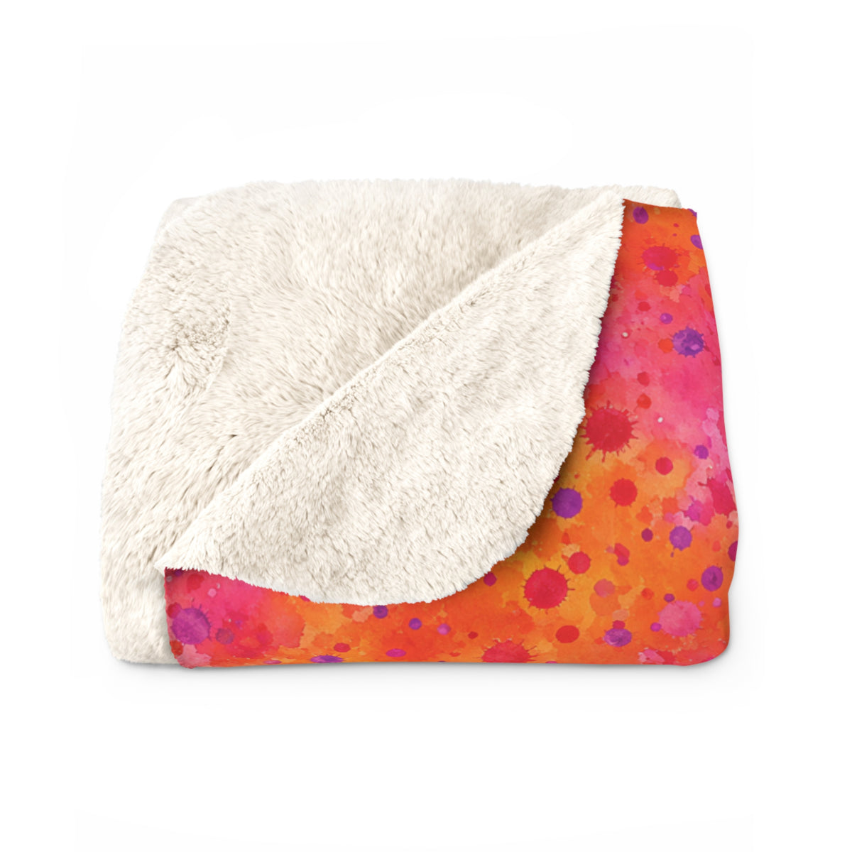 Pigment Dot Bleeds Sherpa Fleece Blanket – Watercolour Bleed Pattern
