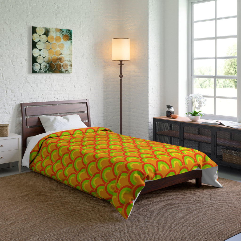 Chromatic Scallop Ripple Comforter – Hot Citrus