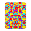 Interlocking Ring Ripples Sherpa Fleece Blanket – Op-Art Circles Pattern