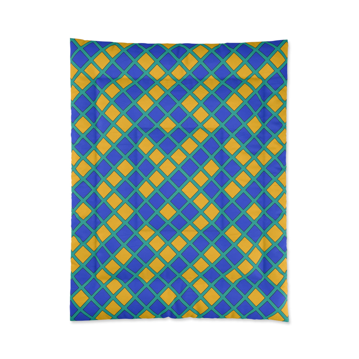 Harlequin Gold Grid Comforter – Peacock Jewel