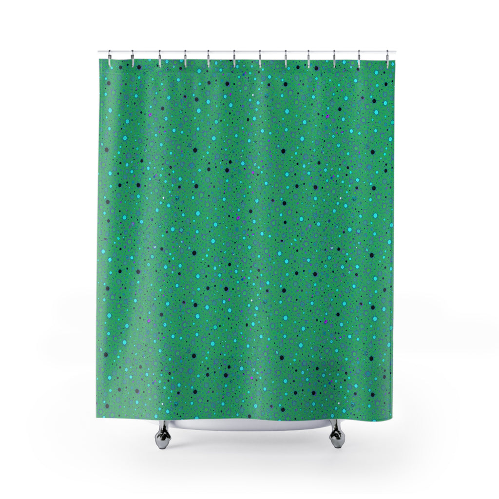 Confetti Spatter Shower Curtain – Ocean Jewel