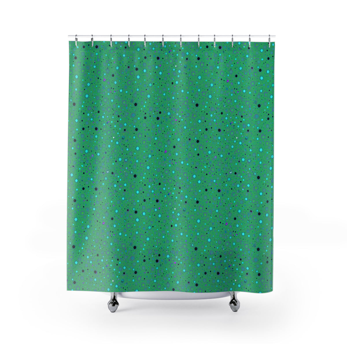 Confetti Spatter Shower Curtain – Ocean Jewel