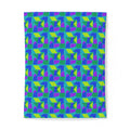 Cubist Block Quilt Cotton Duvet Cover – Peacock Jewel