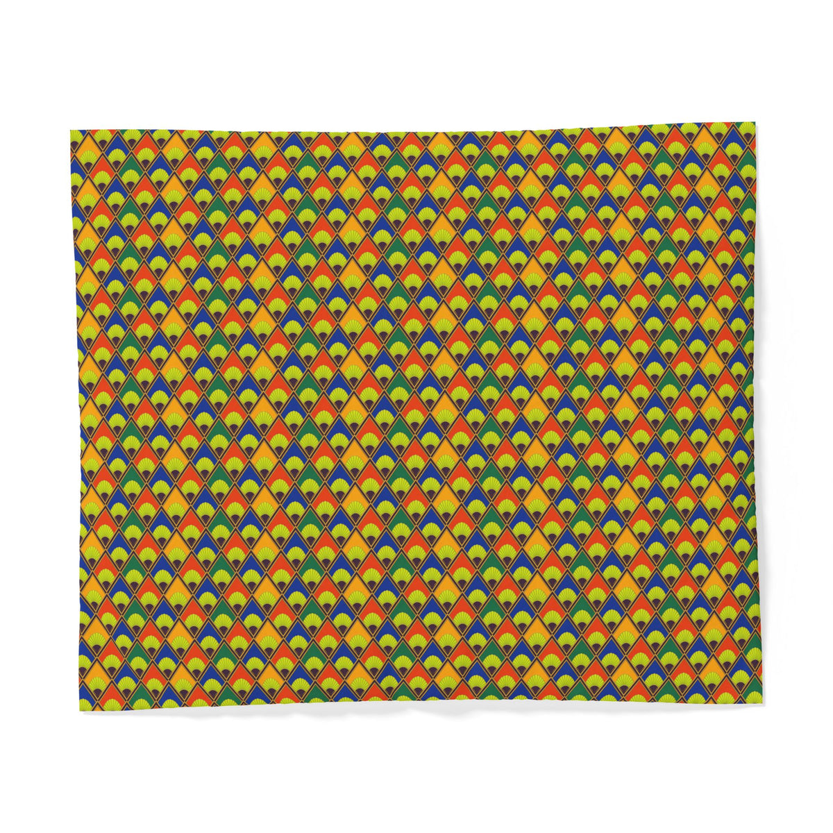 Fanfare Harlequin Cotton Duvet Cover – Art Deco Geometric Pattern