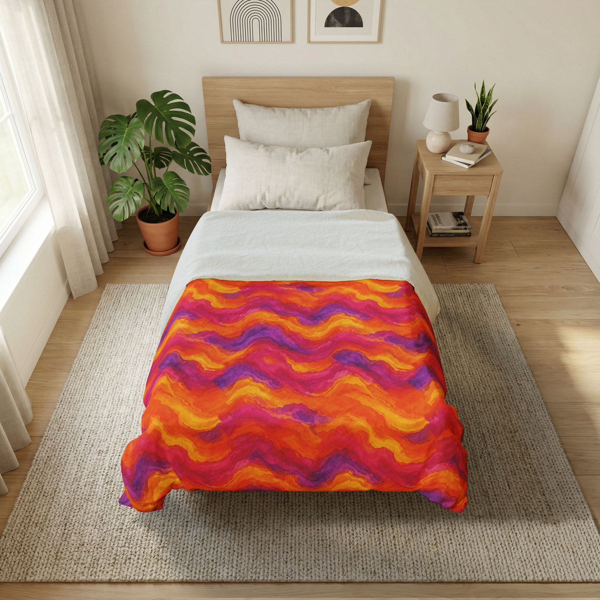 Ombre Wash Bands Cotton Duvet Cover – Ombre Wash Pattern